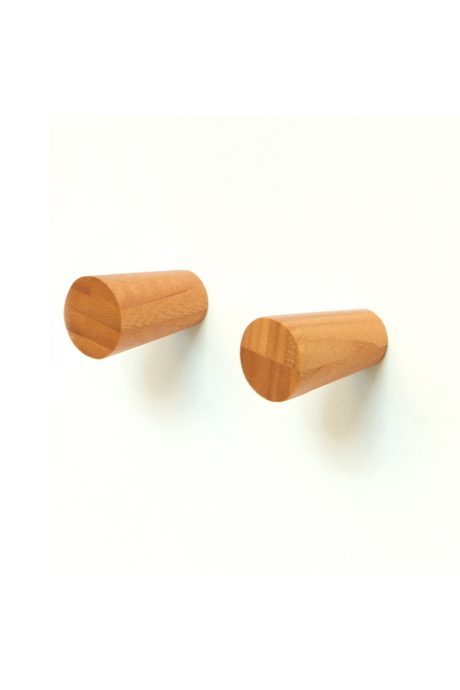 Bamboo Wall Mounter Hooks - 2 | Wireworks | Oroa.com