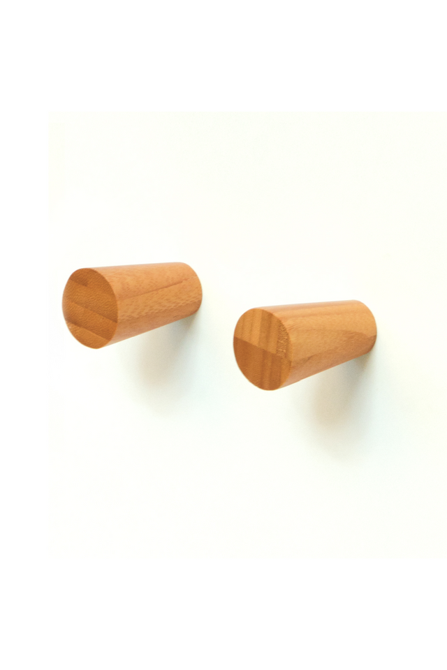 Bamboo Wall Mounter Hooks - 2 | Wireworks | Oroa.com