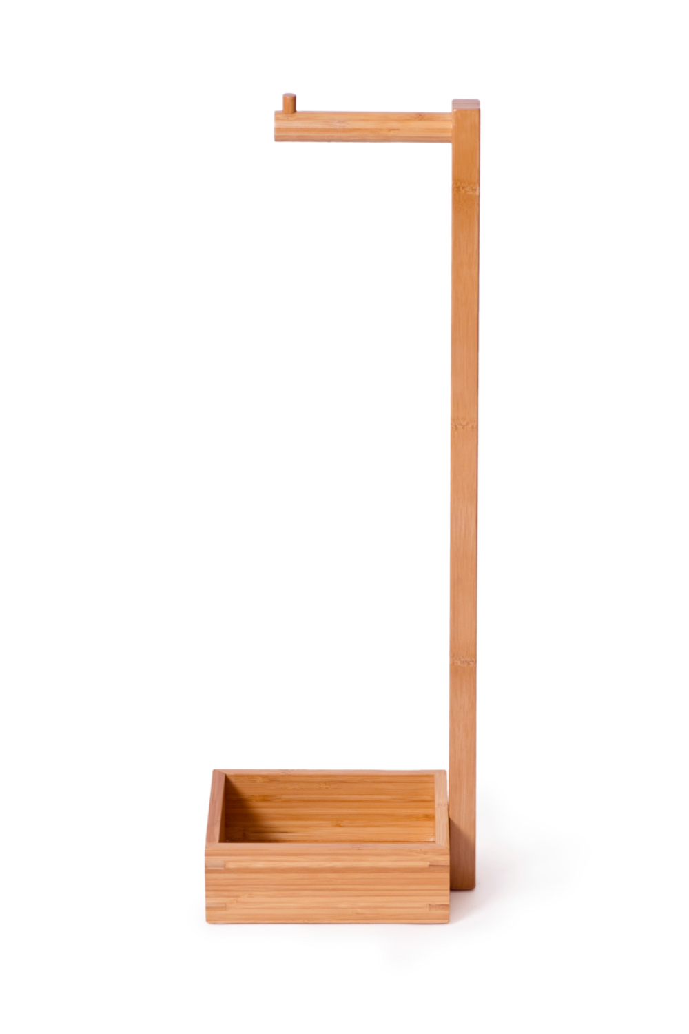 Bamboo Standing Toilet Paper Holder with Storage | Wireworks Arena | Oroa.com