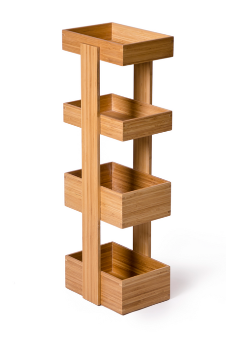 4 Tray Bamboo Storage Caddy | Wireworks Arena | Oroa.com
