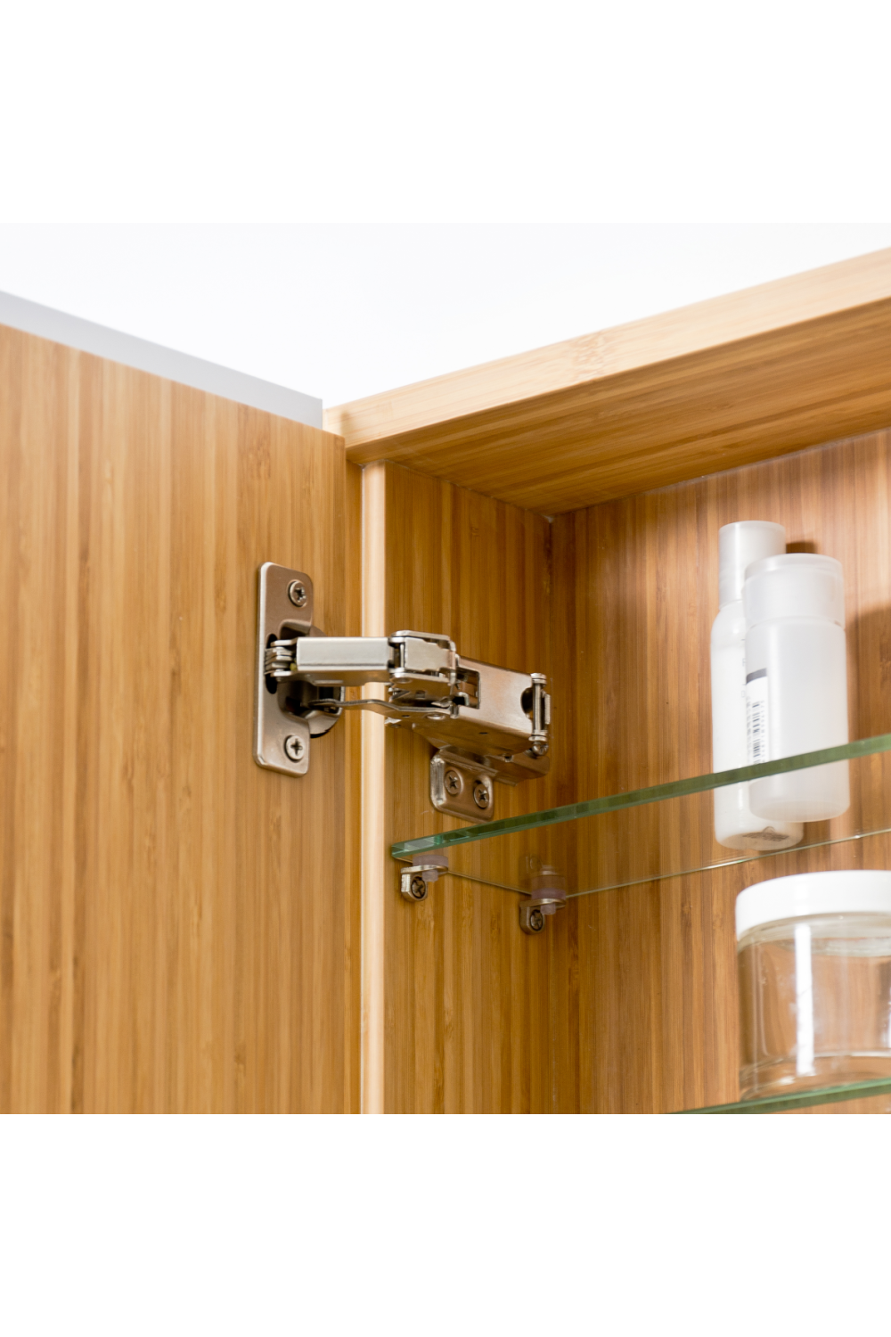 Bamboo Bathroom Cabinet with Mirror | Wireworks Arena | Oroa.com