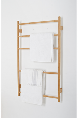 5-Bar Bamboo Wall Mounted Towel Rail | Wireworks Wallbar | Oroa.com