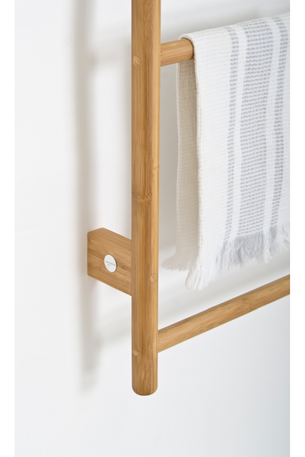 5-Bar Bamboo Wall Mounted Towel Rail | Wireworks Wallbar | Oroa.com