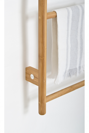 5-Bar Bamboo Wall Mounted Towel Rail | Wireworks Wallbar | Oroa.com