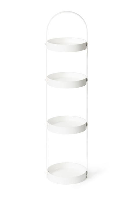 Beech Wood 4 Tray Round Storage Caddy | Wireworks Mezza | Oroa.com