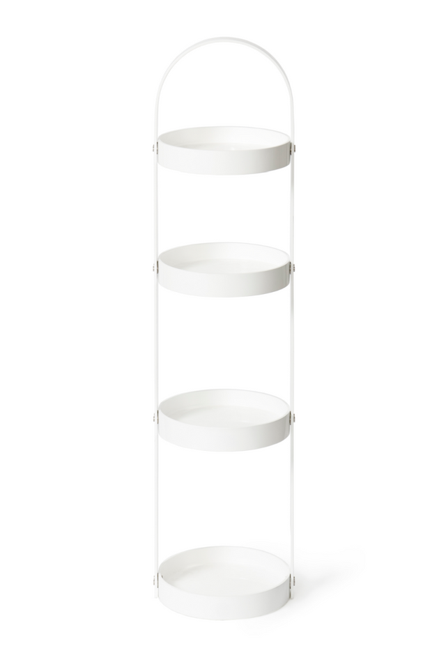 Beech Wood 4 Tray Round Storage Caddy | Wireworks Mezza | Oroa.com