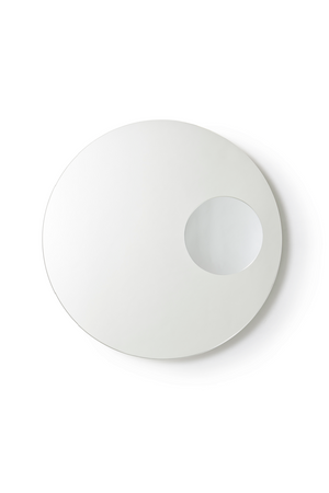 Rotating Round Wall Mirror with Fixed Magnifier | Wireworks Neutrino | Oroa.com