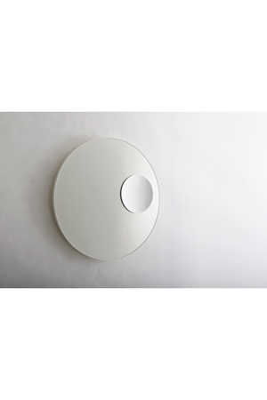 Rotating Round Wall Mirror with Fixed Magnifier | Wireworks Neutrino | Oroa.com