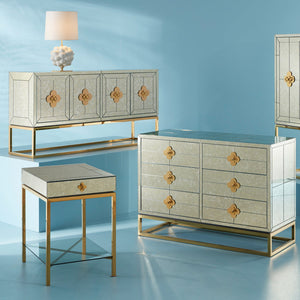 Antique Mirror 6-Drawer Dresser | Jonathan Adler Delphine