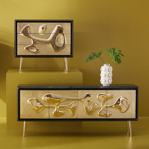 Hammered Brass 3-Drawer Chest | Jonathan Adler Reform | Oroa.com