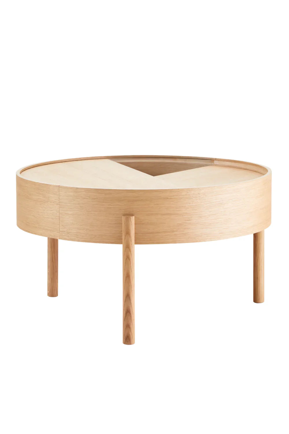 Contemporary Round Coffee Table M | WOUD Arc | OROA.com