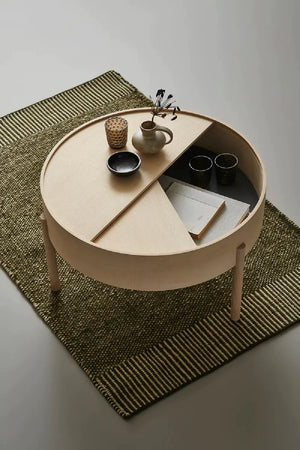 Contemporary Round Coffee Table M | WOUD Arc | OROA.com
