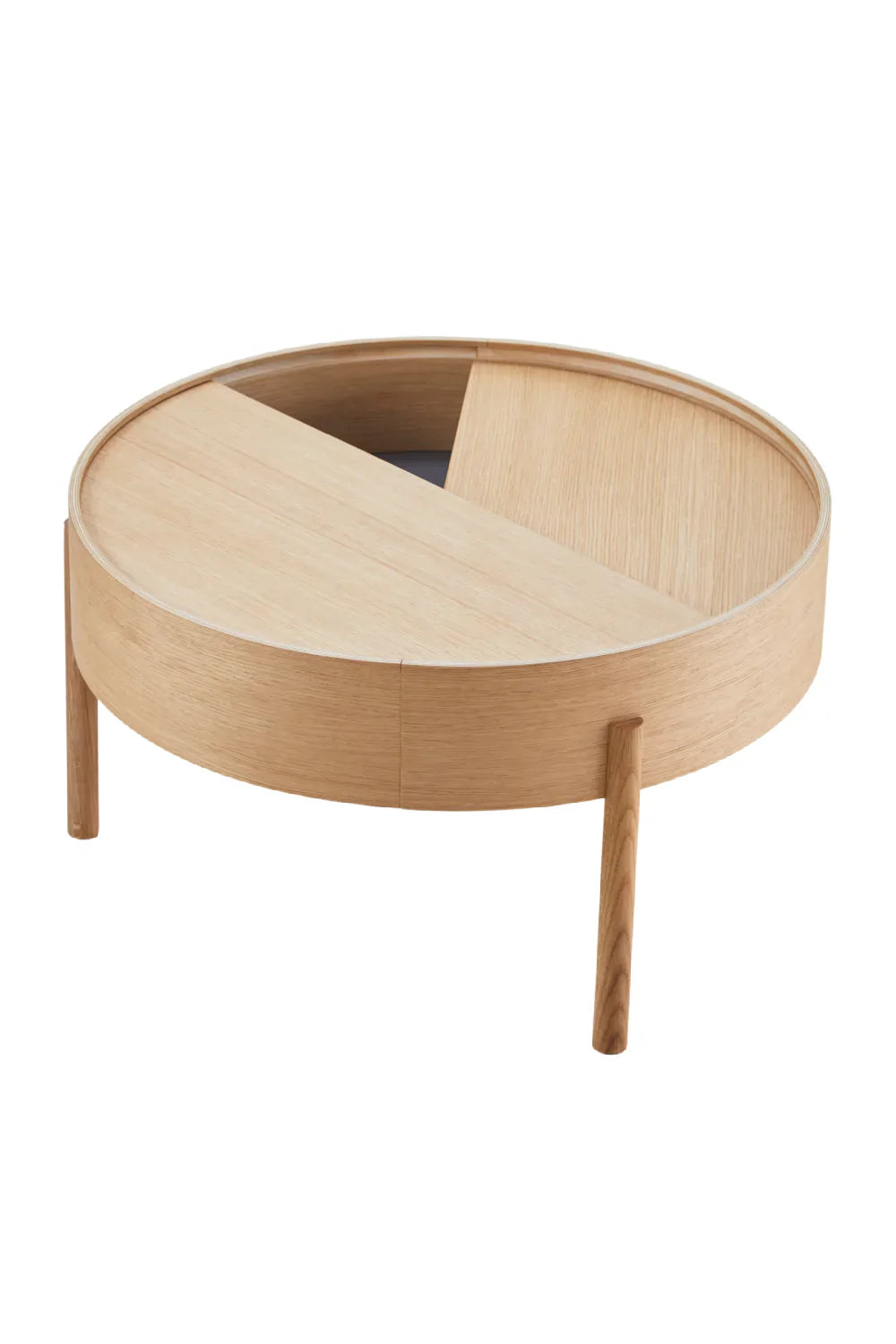 Contemporary Round Coffee Table M | WOUD Arc | OROA.com
