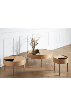 Contemporary Round Coffee Table M | WOUD Arc | OROA.com