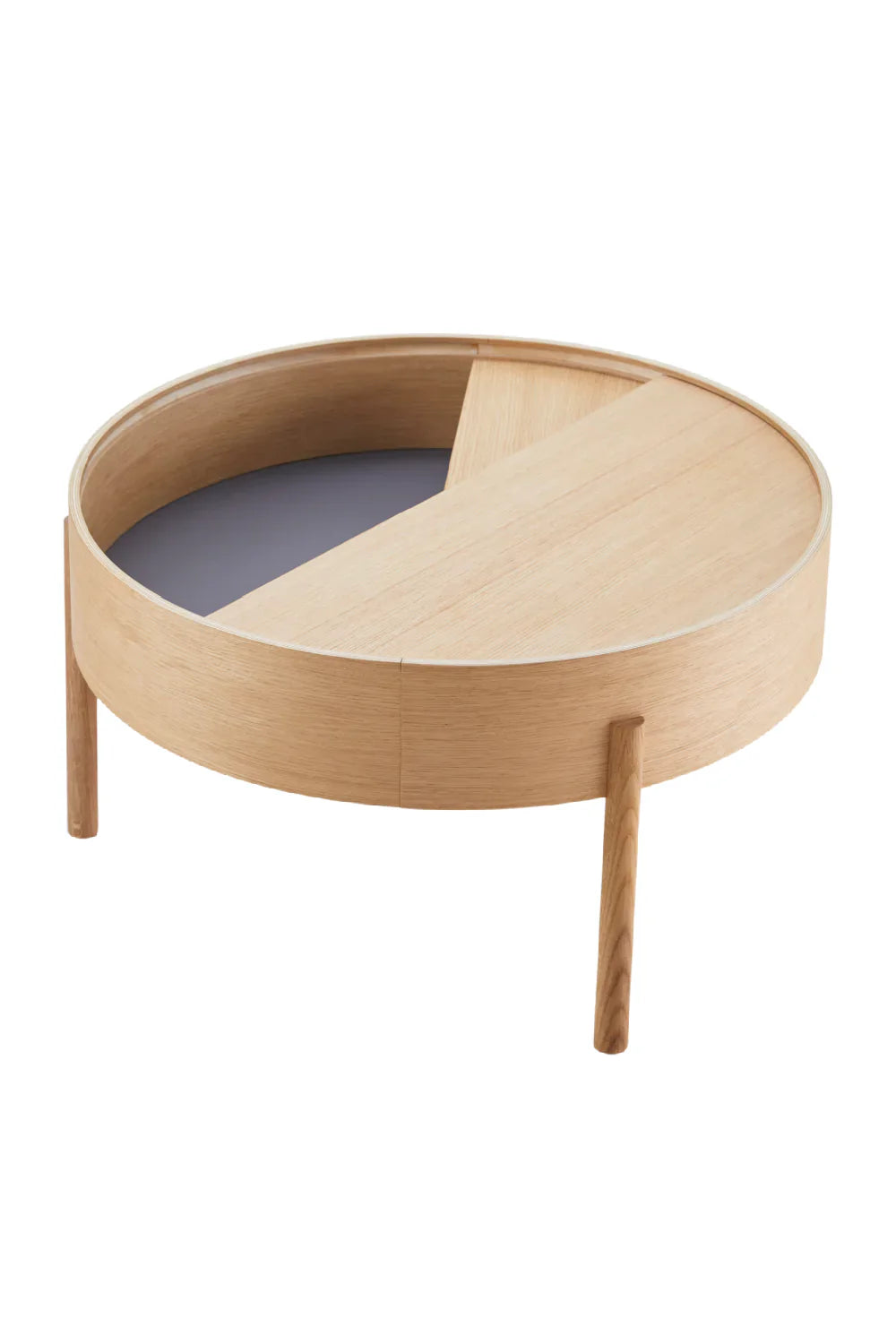 Contemporary Round Coffee Table M | WOUD Arc | OROA.com