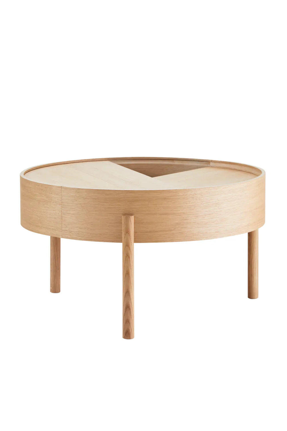 Contemporary Round Coffee Table M | WOUD Arc | OROA.com