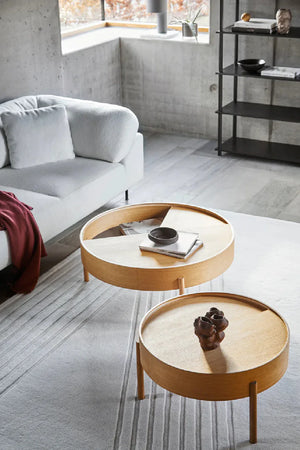 Contemporary Round Coffee Table M | WOUD Arc | OROA.com