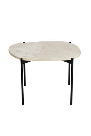 White Travertine Occasional Table M | WOUD La Terra | OROA.com