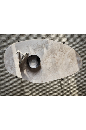 Travertine Organic Occasional Table L | WOUD La Terra | OROA.com