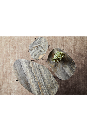 Travertine Organic Occasional Table L | WOUD La Terra | OROA.com