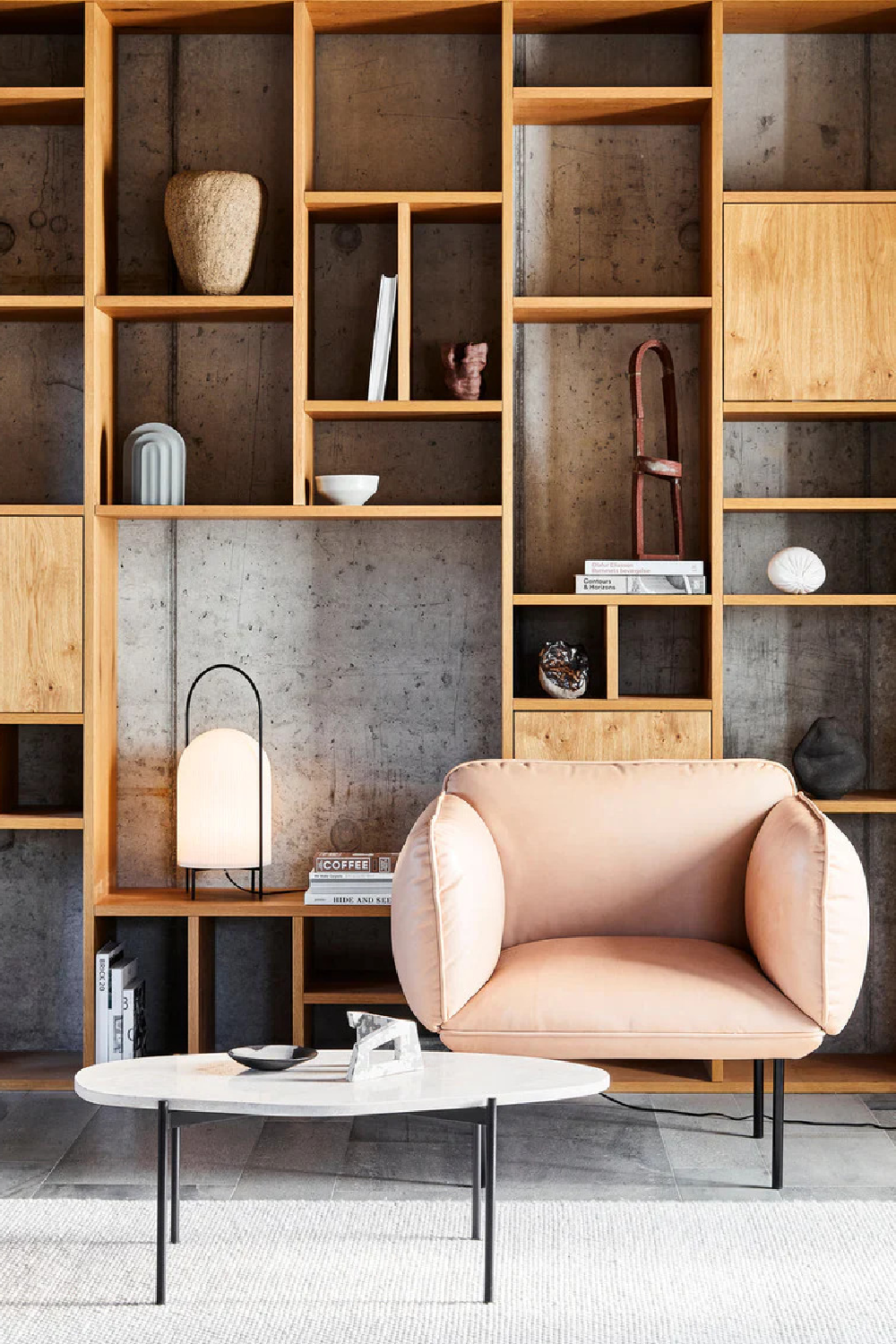 White Glass Contemporary Table Lamp | WOUD Ghost | OROA.com