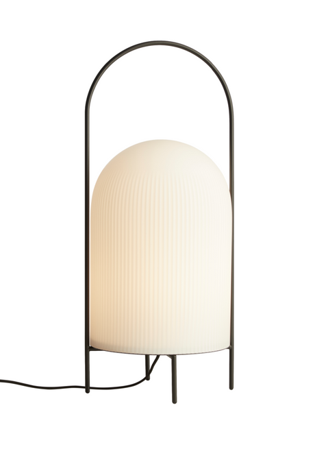 White Glass Contemporary Floor Lamp | WOUD Ghost | OROA.com