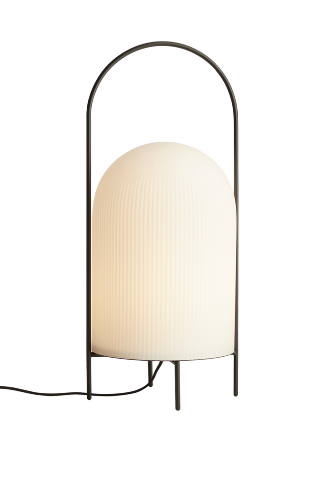 White Glass Contemporary Floor Lamp | WOUD Ghost | OROA.com