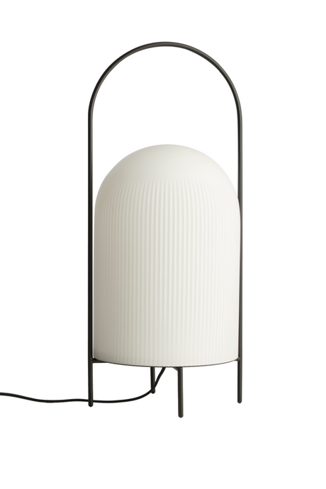 White Glass Contemporary Floor Lamp | WOUD Ghost | OROA.com