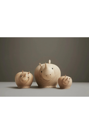 Oak Rhinoceros Sculpture | WOUD Rina | OROA.com