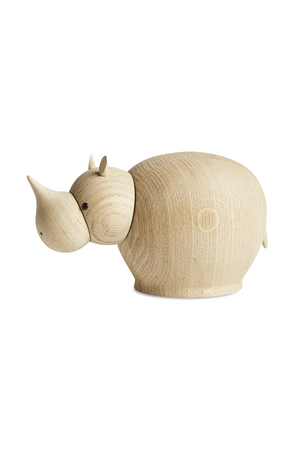 Oak Rhinoceros Sculpture | WOUD Rina | OROA.com