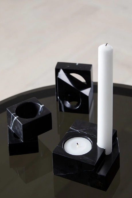   Marble Contemporary Candle Holder | Oroa.com