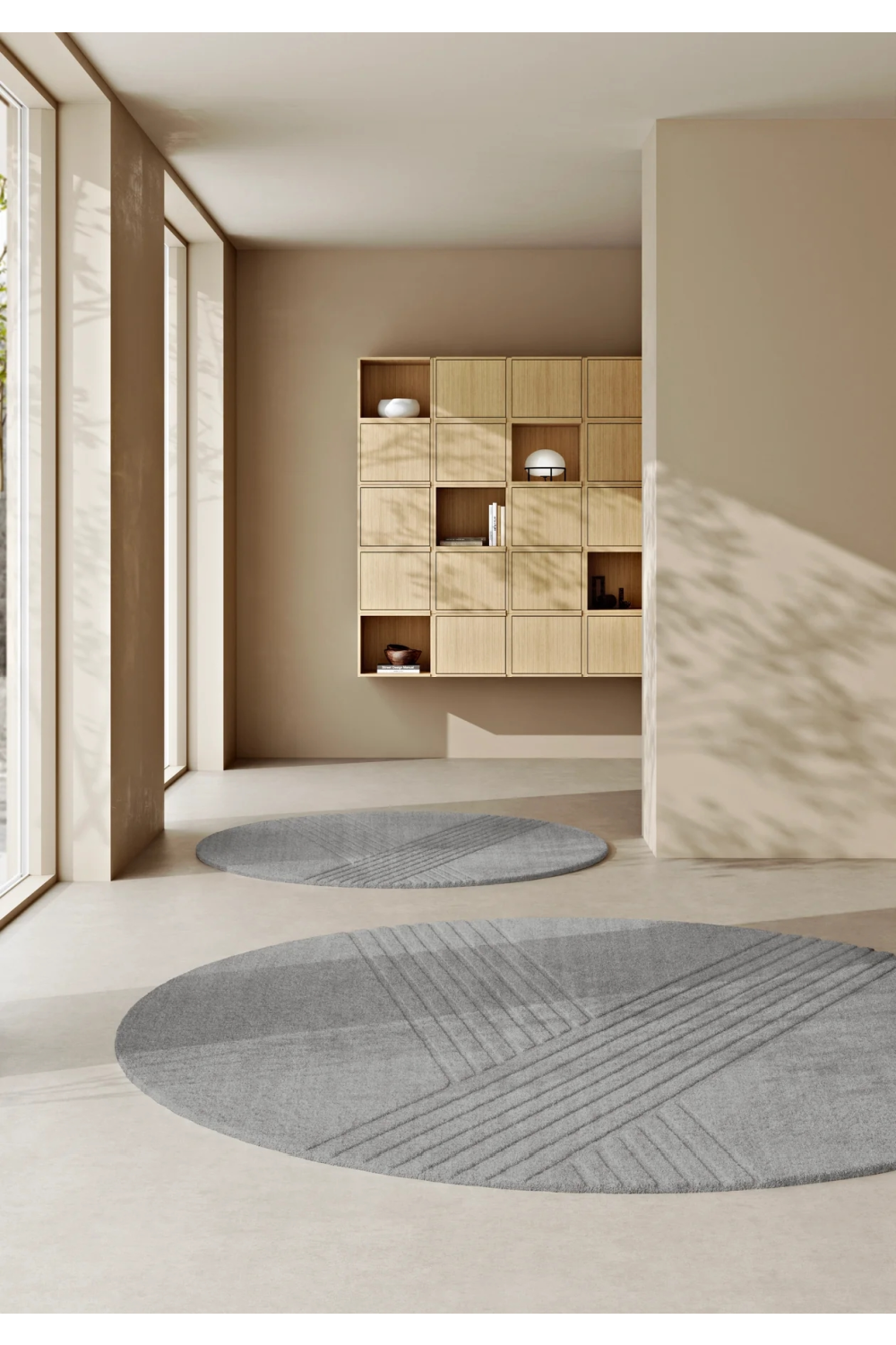 Round Hand-Tufted Wool Rug (Ø: 200 CM) | WOUD Kyoto | OROA.com