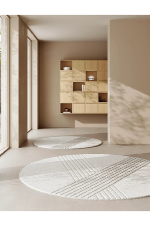 Round Hand-Tufted Wool Rug (Ø: 200 CM) | WOUD Kyoto | OROA.com