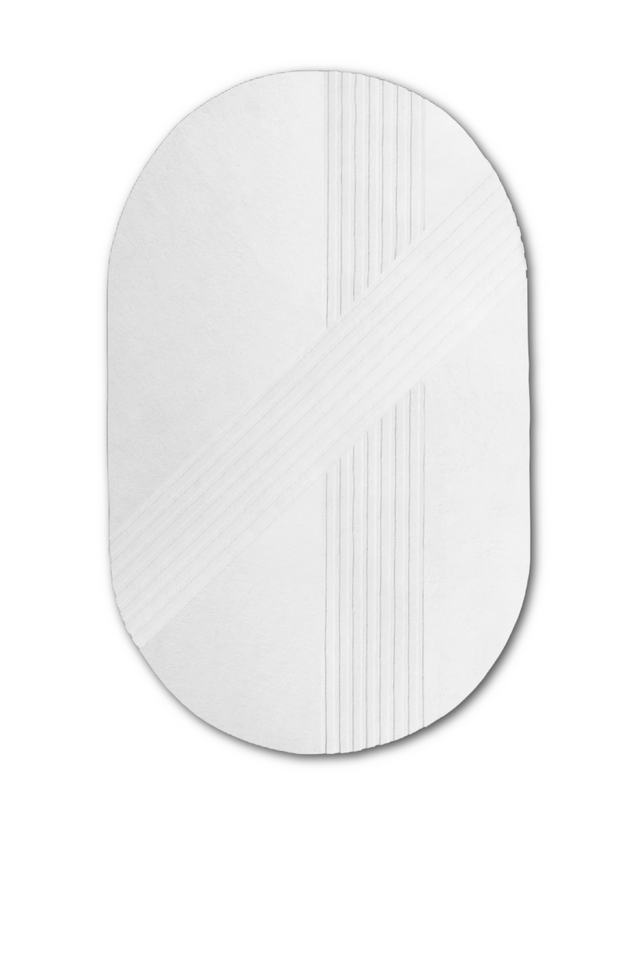 Oval Hand-Tufted Wool Rug 6'10 x 12' | WOUD Kyoto  | OROA.com