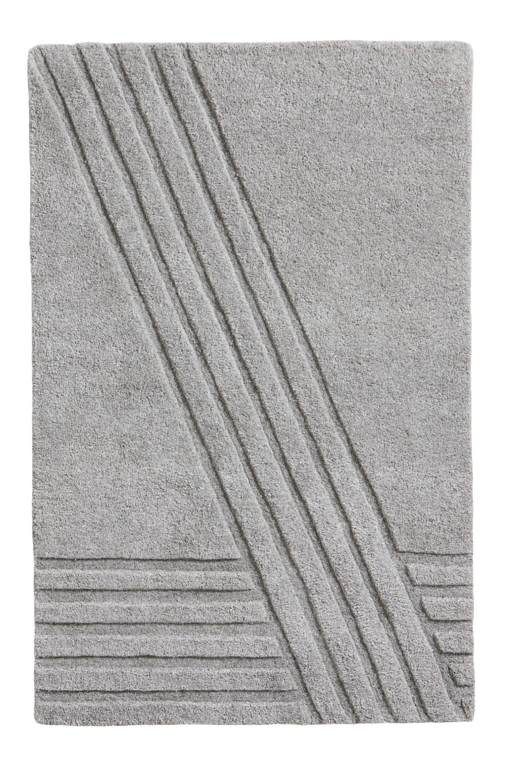 Gray Wool Area Rug | WOUD Kyoto | OROA.com