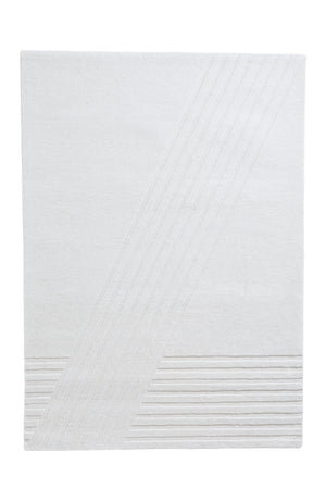Off White Wool Rug | WOUD Kyoto | OROA.com