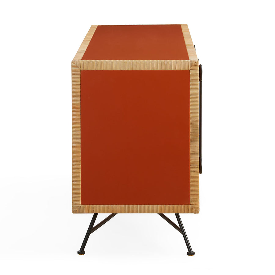 Rattan Peel Orange Sideboard | Jonathan Adler Wellington | Oroa.com