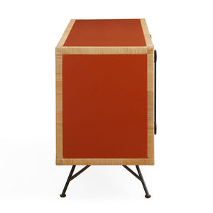 Rattan Peel Orange Sideboard | Jonathan Adler Wellington | Oroa.com