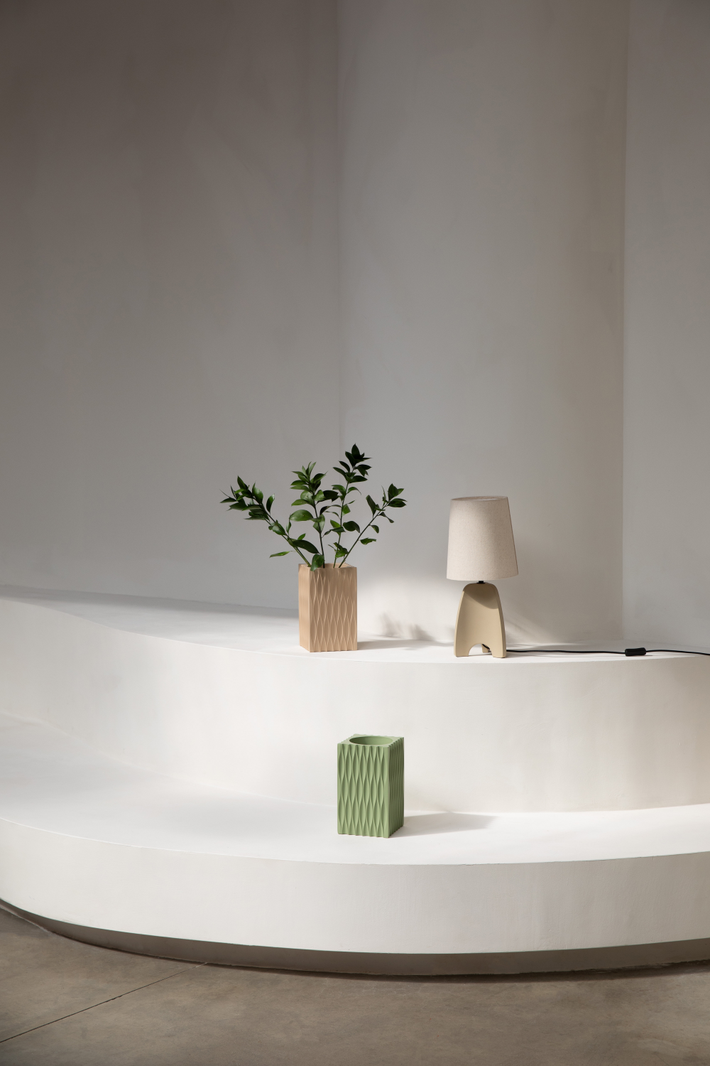 Beige Concrete Table Lamp | Zuiver Saba | OROA.com