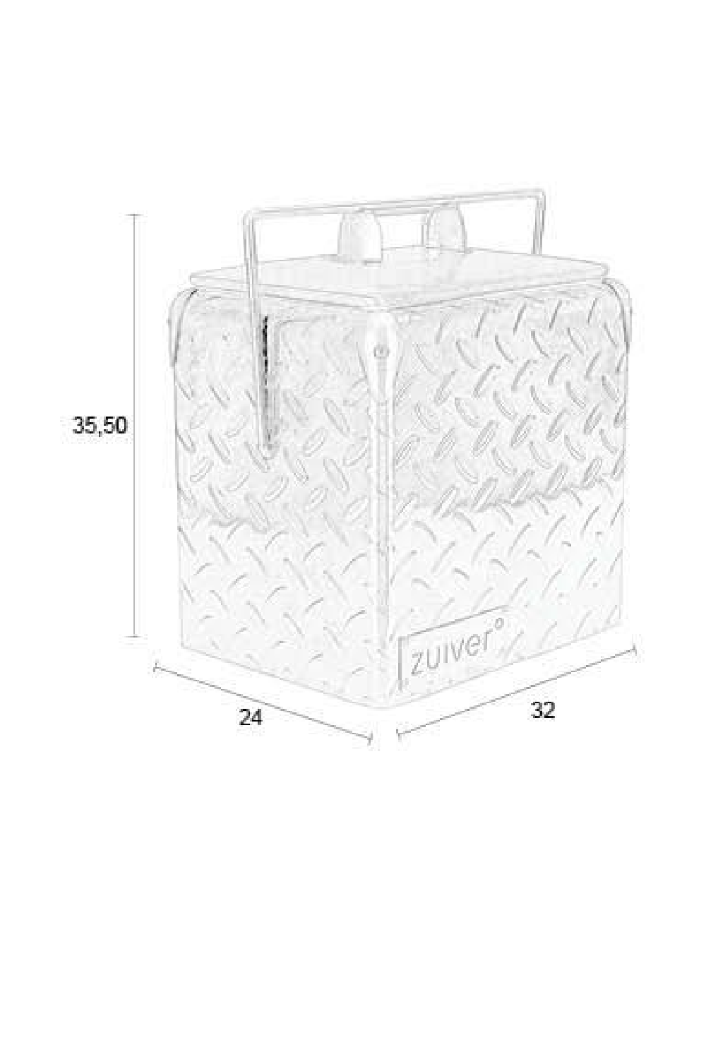Gray Metal Cooler  | Zuiver Be Heavy | OROA.com