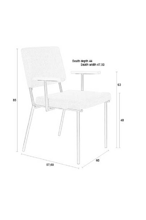 Minimalist Dining Chairs (2) | Zuiver Fellow | Oroa.com