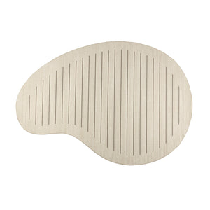   Modern European furniture - Beige Striped Organic-Shaped Carpet - www.oroa.com | Oroa.com