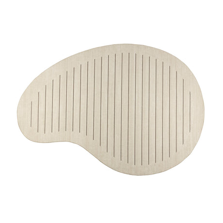   Modern European furniture - Beige Striped Organic-Shaped Carpet - www.oroa.com | Oroa.com