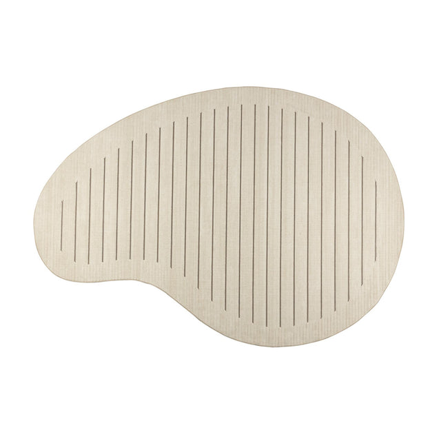Modern European furniture - Beige Striped Organic-Shaped Carpet - www.oroa.com