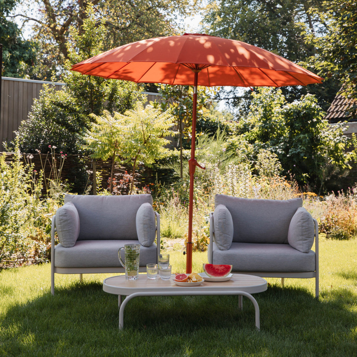   Modern European furniture - Red Sunbrella Parasol - www.oroa.com | Oroa.com