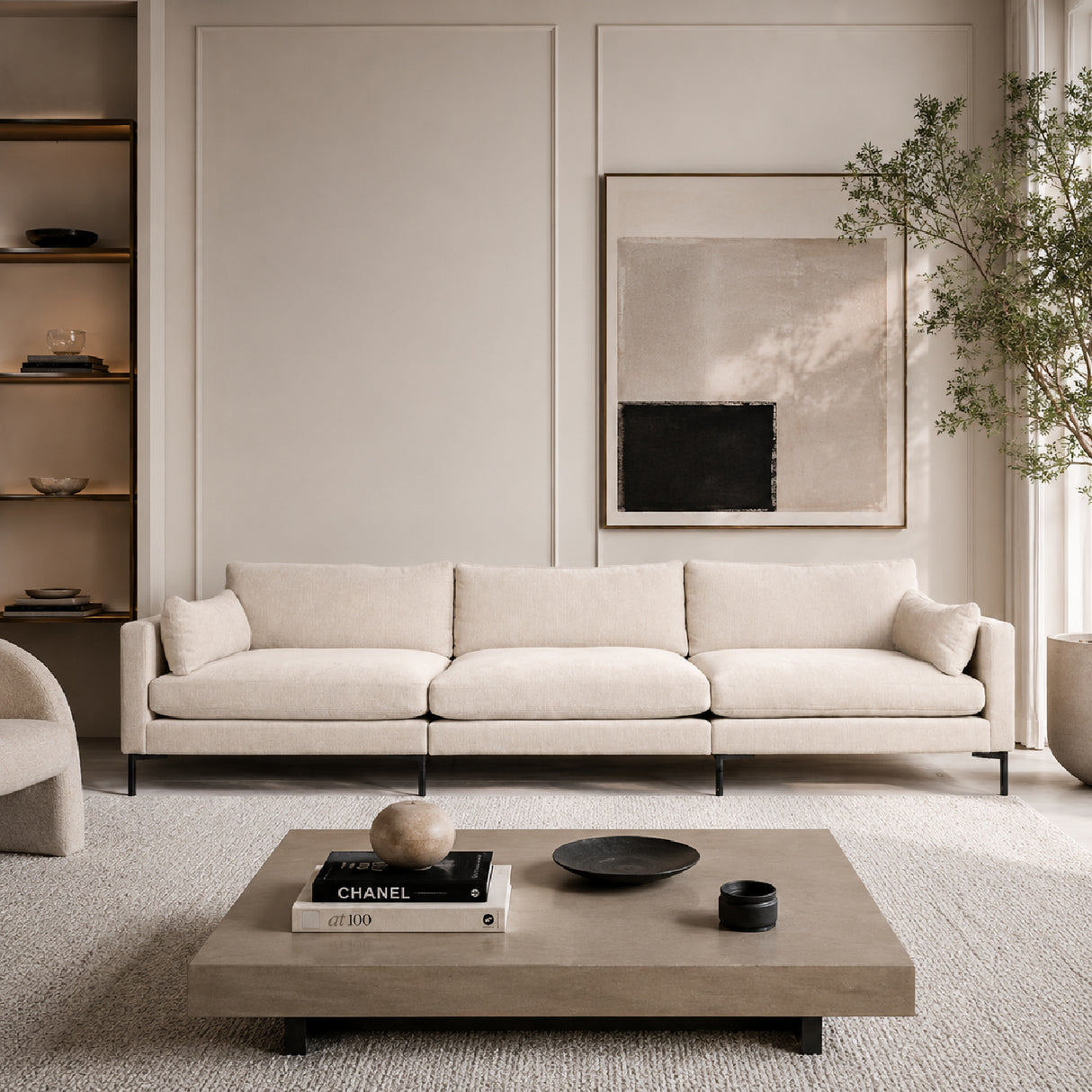   Beige Fabric Sofa | Oroa.com