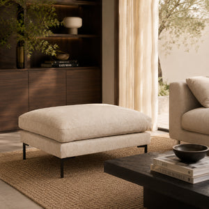   Beige Fabric Hocker | Oroa.com