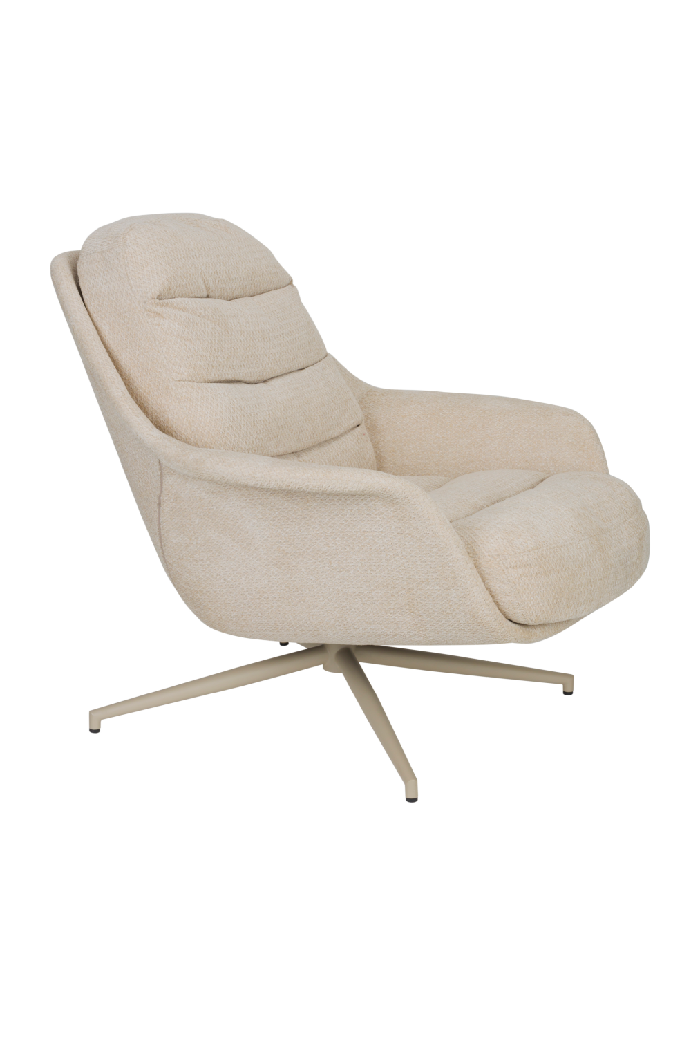 Beige Swivel Lounge Chair | Zuiver Philly | OROA.com