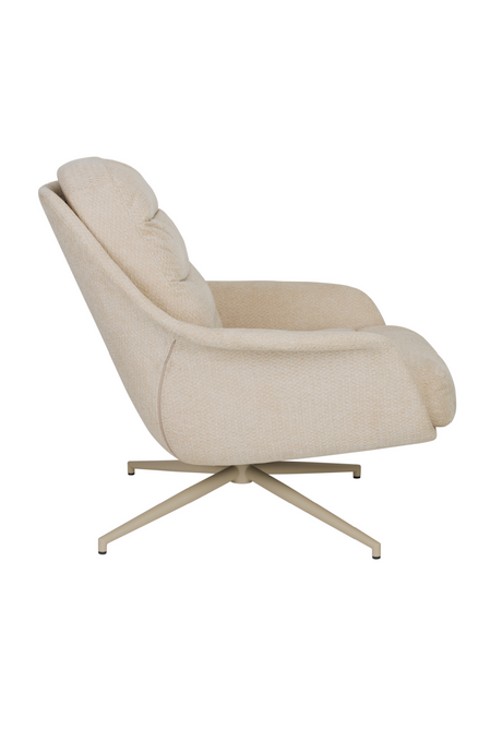 Beige Swivel Lounge Chair | Zuiver Philly | OROA.com