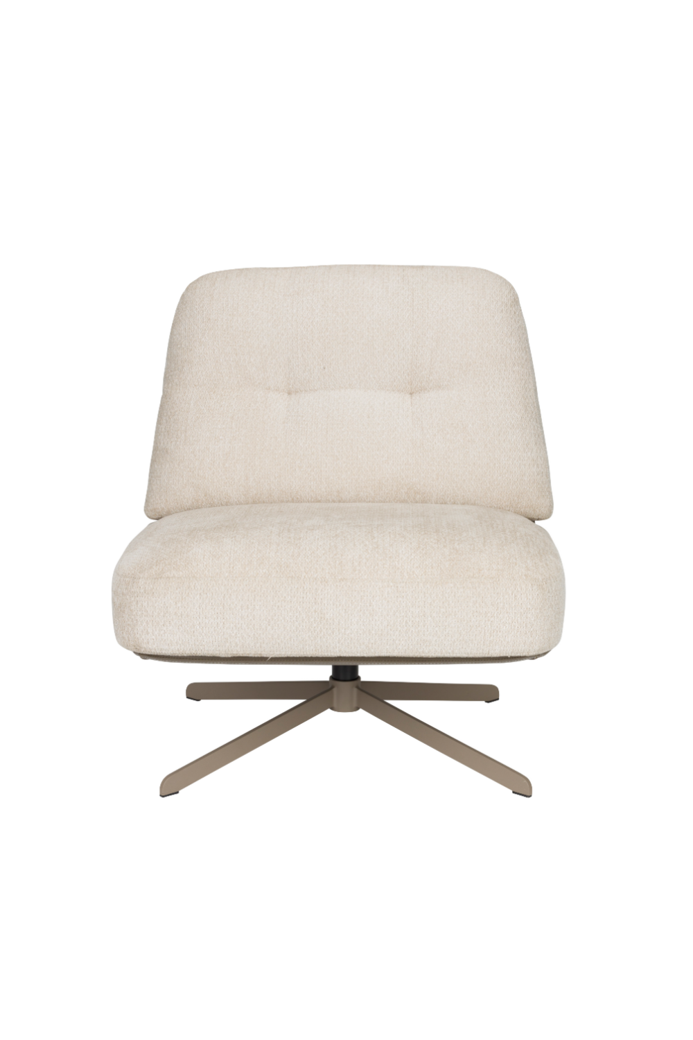 Cream Leather Swivel Lounge Chair | Zuiver Benjamin | OROA.com